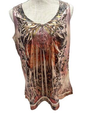 Womens Unity World Wear Petite Sleeveless Butterfly Print Top PL